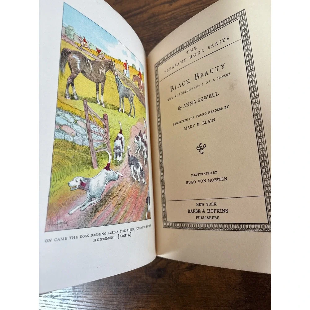 Black Beauty Anna Sewell Antique Barse & Hopkins Pleasant Hour Series